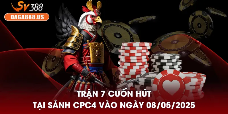 Đá Gà CPC4 - Lựa Chọn Cho Người Chơi Muốn Ăn Chắc 3 Trận 7 cuốn hút tại sảnh CPC4 vào ngày 08/05/2025