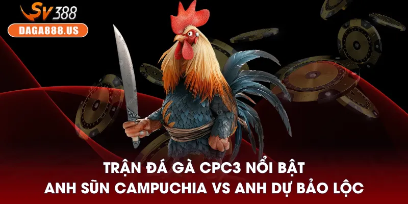 Đá Gà CPC3 - Hội Tụ Những Trận Gà Mới Mẻ Dành Cho Kê Thủ 3 Trận đá gà CPC3 nổi bật: Anh Sũn Campuchia vs Anh Dự Bảo Lộc